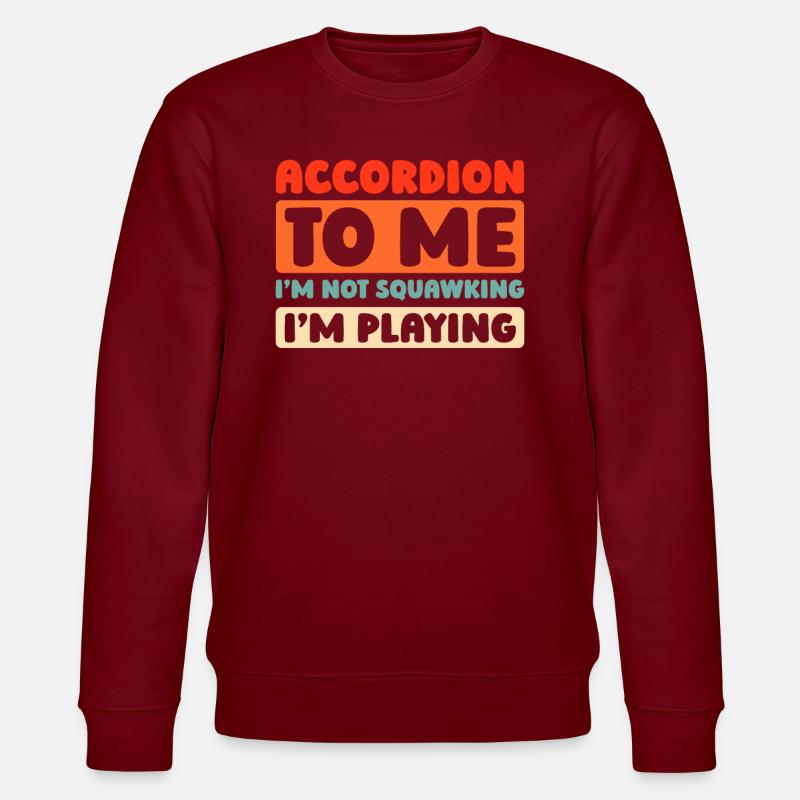 Akkordeon - Stanley/Stella Unisex Bio-Sweatshirt CHANGER  - Burgunderrot