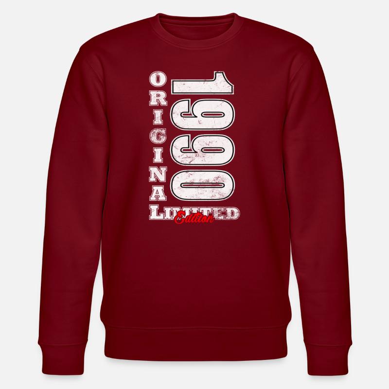 Edition limitée 1990 - Sweat bio CHANGER Stanley/Stella Unisexe - bordeaux