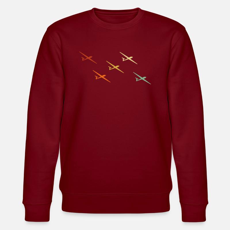 Sailplane Glider Aviation - Stanley/Stella Unisex Bio-Sweatshirt CHANGER  - Burgunderrot