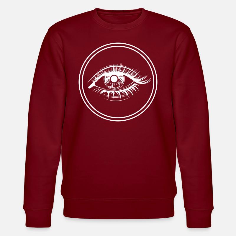 Cils symbole d’œil - Sweat bio CHANGER Stanley/Stella Unisexe - bordeaux