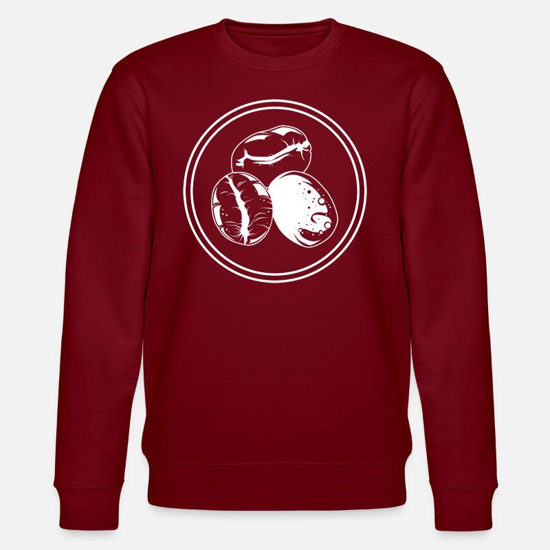 Coffee Bean Icon Coffee - Stanley/Stella CHANGER Unisex Organic Sweatshirt - burgundy