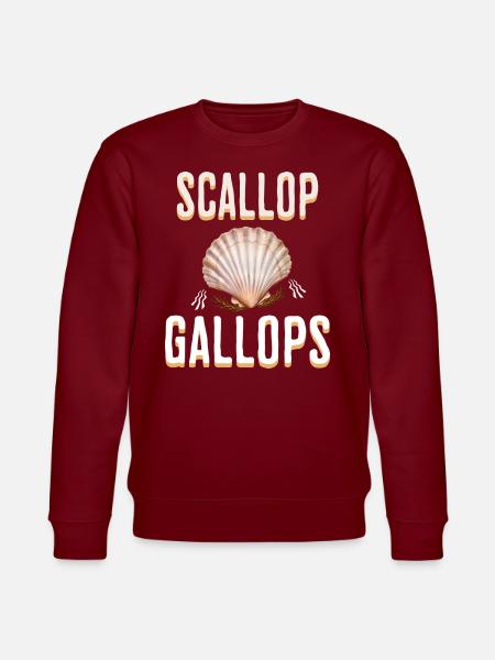 Humor Scallop Gallops Meme - Stanley/Stella CHANGER Unisex Organic Sweatshirt - burgundy