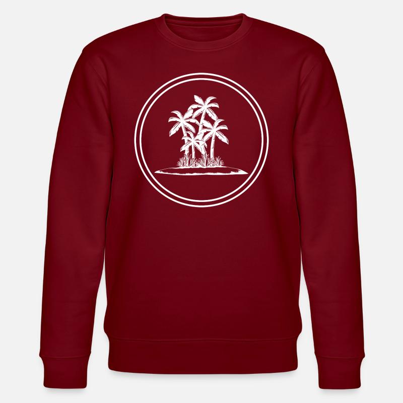 Palm Island Icon - Stanley/Stella CHANGER Unisex Organic Sweatshirt - burgundy