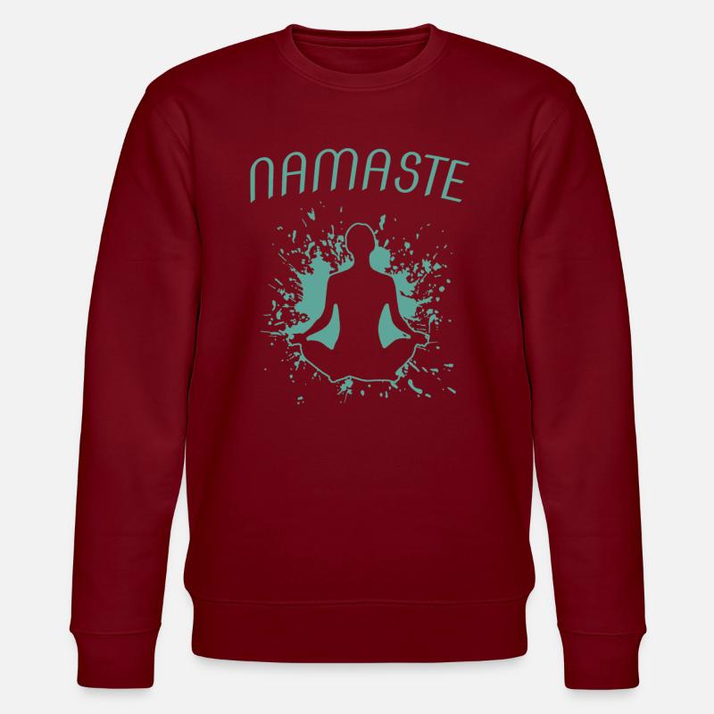 namaste yoga - Stanley/Stella Unisex Bio-Sweatshirt CHANGER  - Burgunderrot