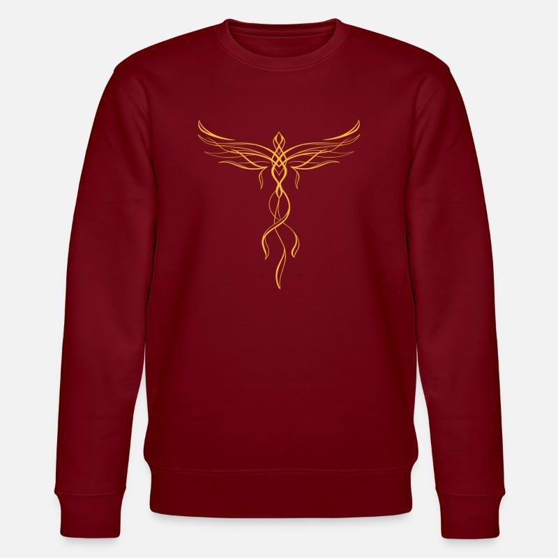 Phoenix Lineart - Stanley/Stella Unisex Bio-Sweatshirt CHANGER  - Burgunderrot