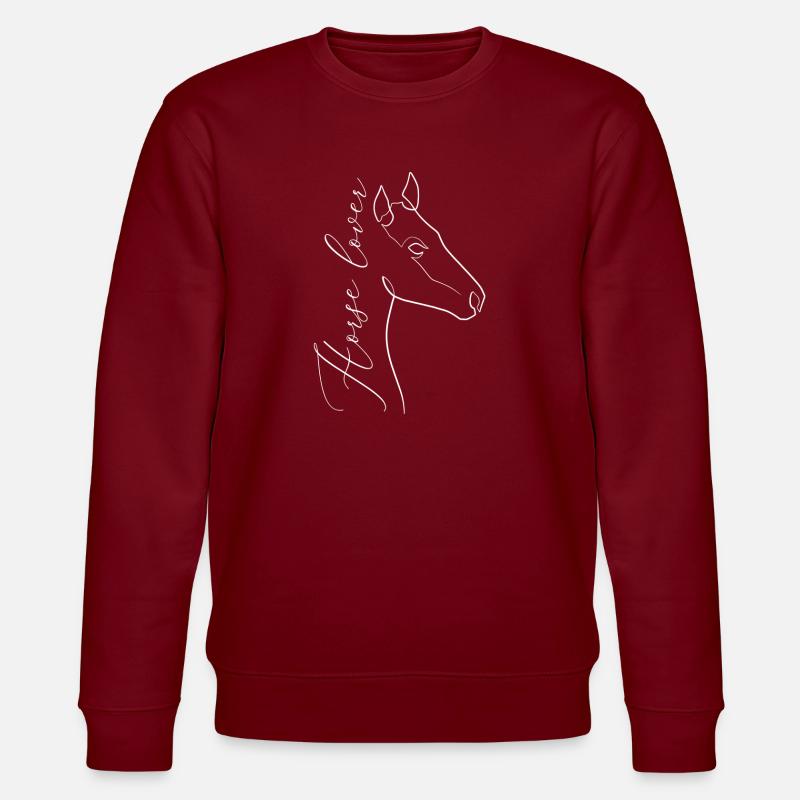 Horse lover - Sweat bio CHANGER Stanley/Stella Unisexe - bordeaux