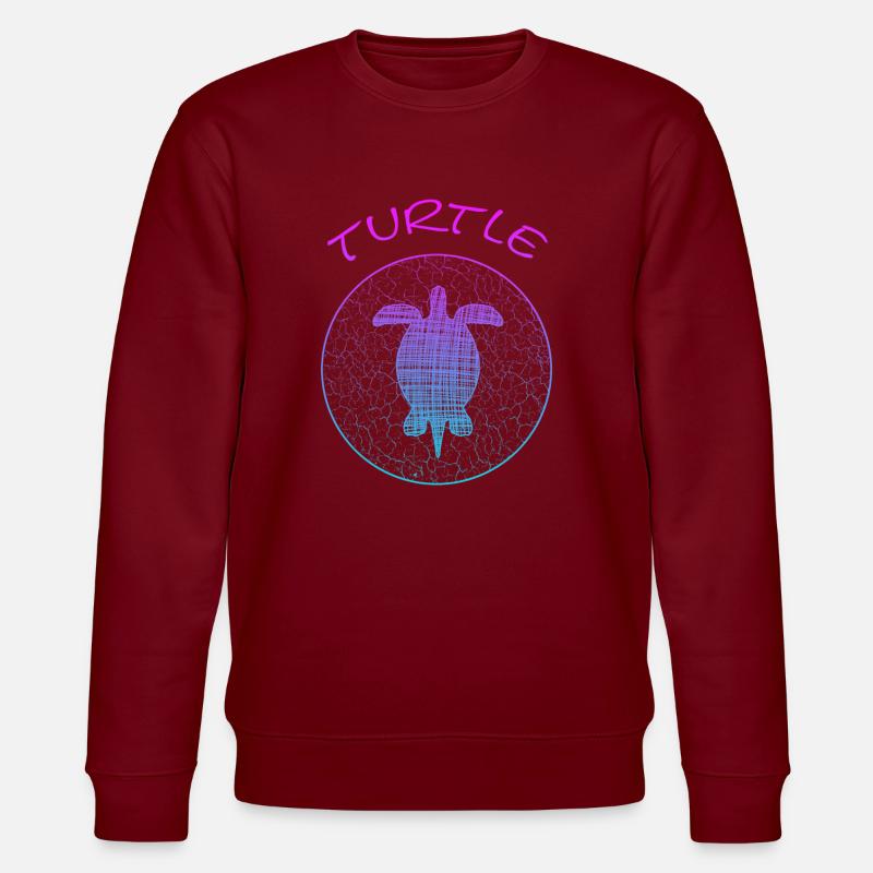 Turtle - Stanley/Stella Unisex Bio-Sweatshirt CHANGER  - Burgunderrot