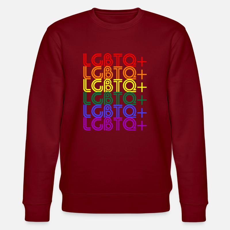 LGBTQ+ - Stanley/Stella Unisex Bio-Sweatshirt CHANGER  - Burgunderrot