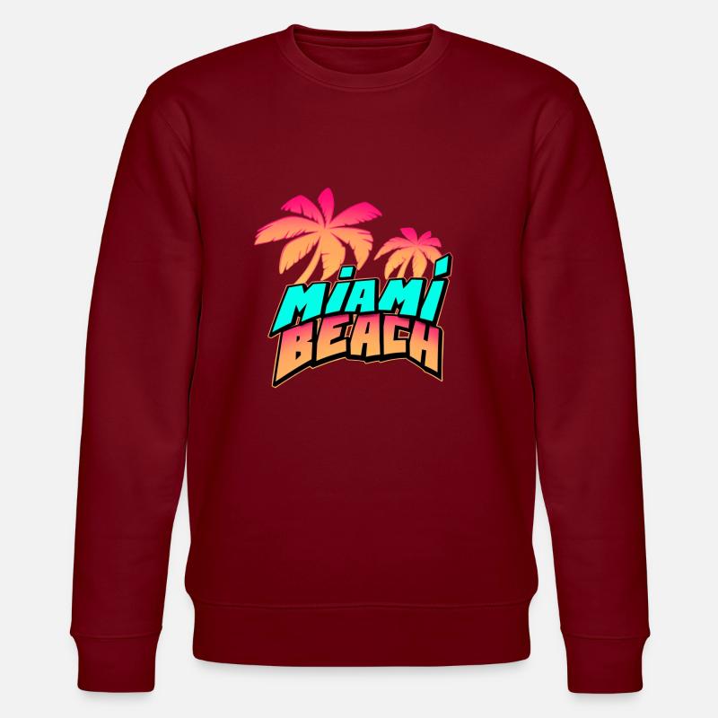 Miami Strand - Stanley/Stella Unisex Bio-Sweatshirt CHANGER  - Burgunderrot