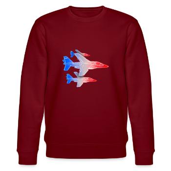 Patrouille de France - Sweat bio CHANGER Stanley/Stella Unisexe - bordeaux - Devant - Nik (191cm) & Marisol (170cm)