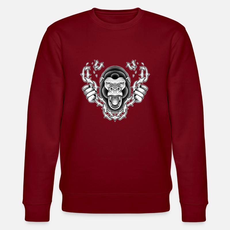 Gorille libre - Sweat bio CHANGER Stanley/Stella Unisexe - bordeaux