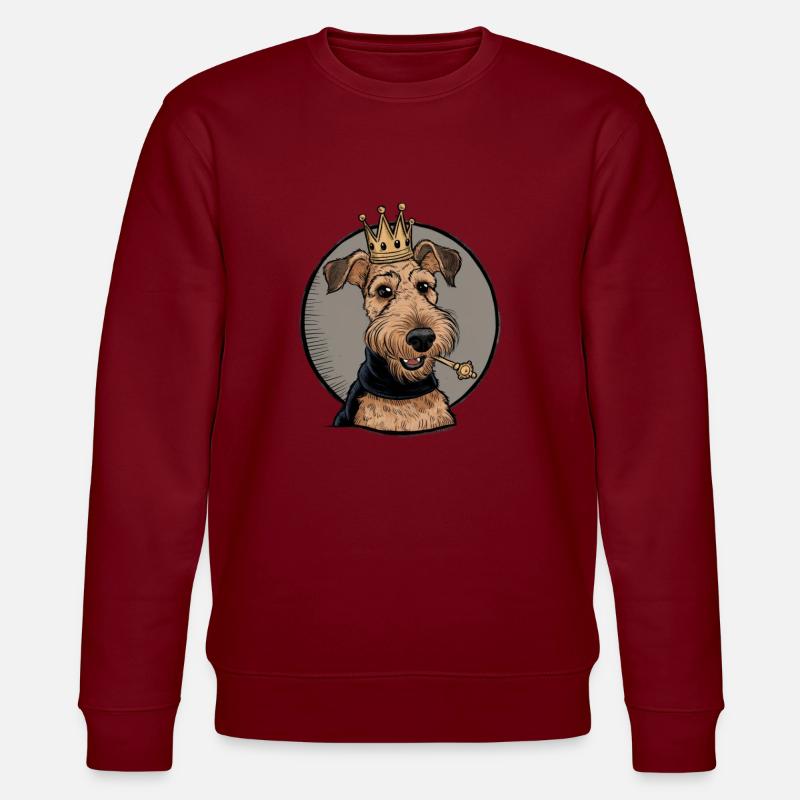 Airedale Terrier - Stanley/Stella Unisex Bio-Sweatshirt CHANGER  - Burgunderrot
