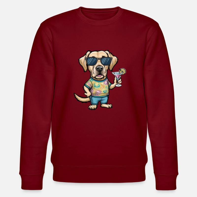 Cute Labrador Retriever - Stanley/Stella CHANGER Unisex Organic Sweatshirt - burgundy