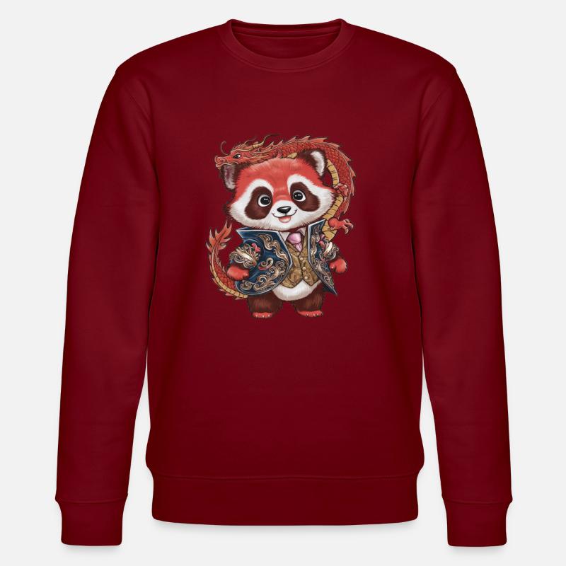Panda roux avec dragon chinois - Sweat bio CHANGER Stanley/Stella Unisexe - bordeaux