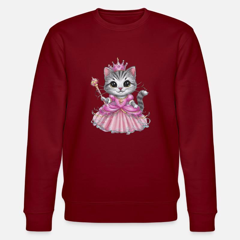 Chat en robe de princesse - Sweat bio CHANGER Stanley/Stella Unisexe - bordeaux