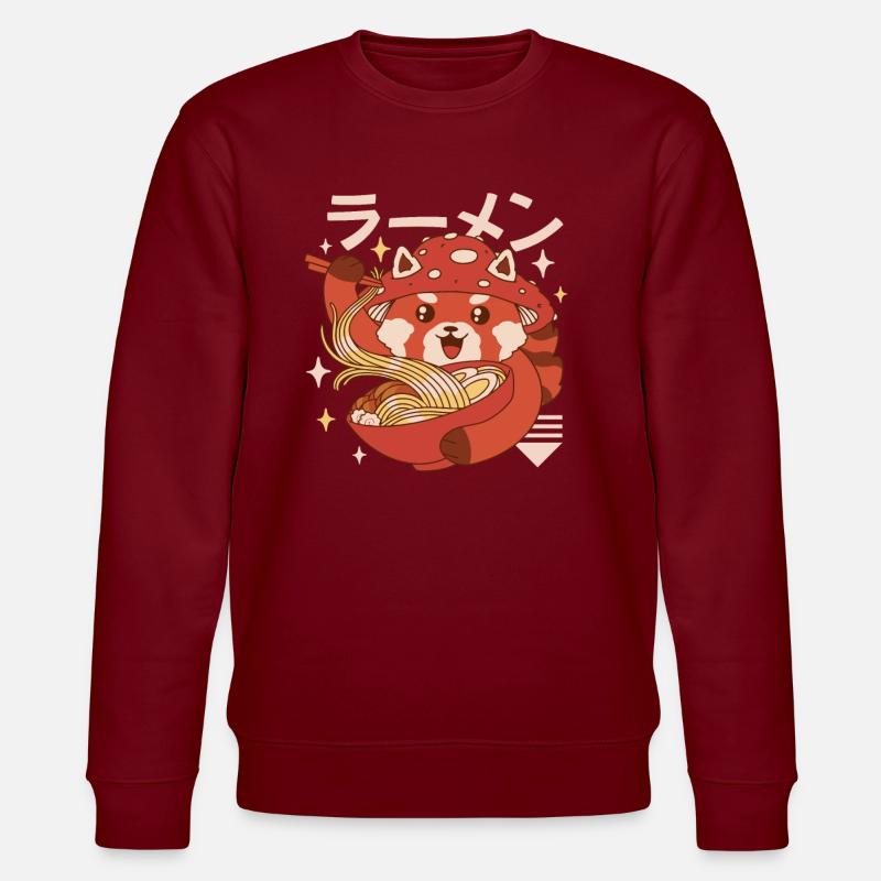 Ramen panda roux kawaii - Sweat bio CHANGER Stanley/Stella Unisexe - bordeaux