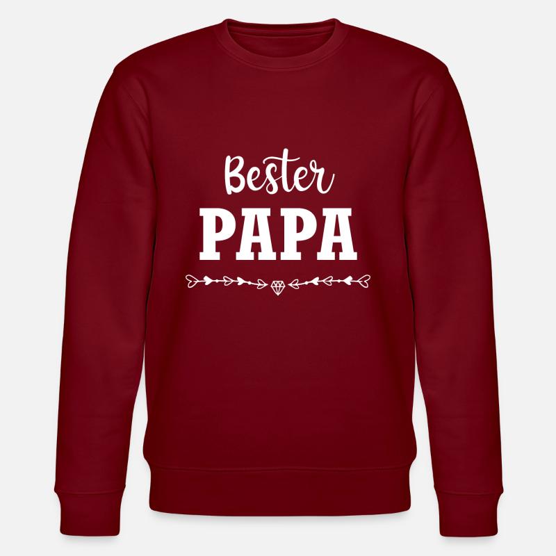 Bester Papa - Stanley/Stella Unisex Bio-Sweatshirt CHANGER  - Burgunderrot