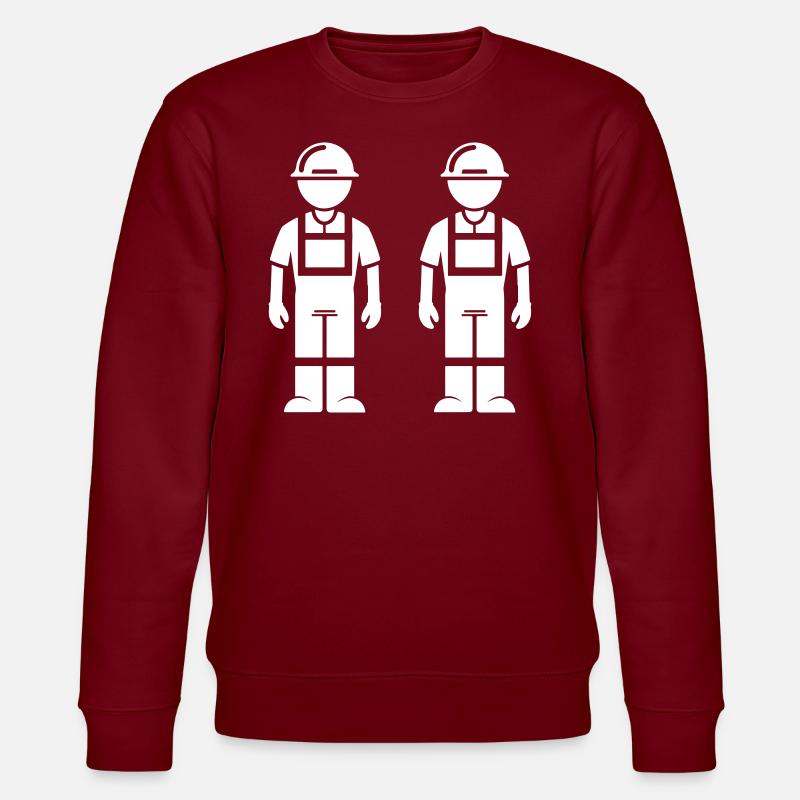 Construction Worker Team - Stanley/Stella CHANGER Unisex Organic Sweatshirt - burgundy