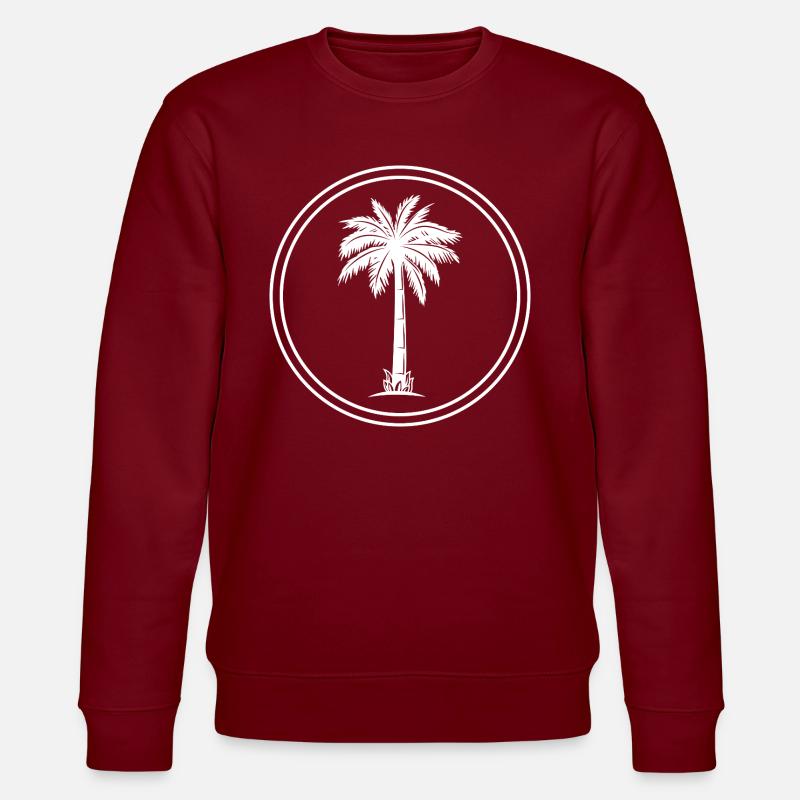 Palm Tree Icon - Stanley/Stella CHANGER Unisex Organic Sweatshirt - burgundy