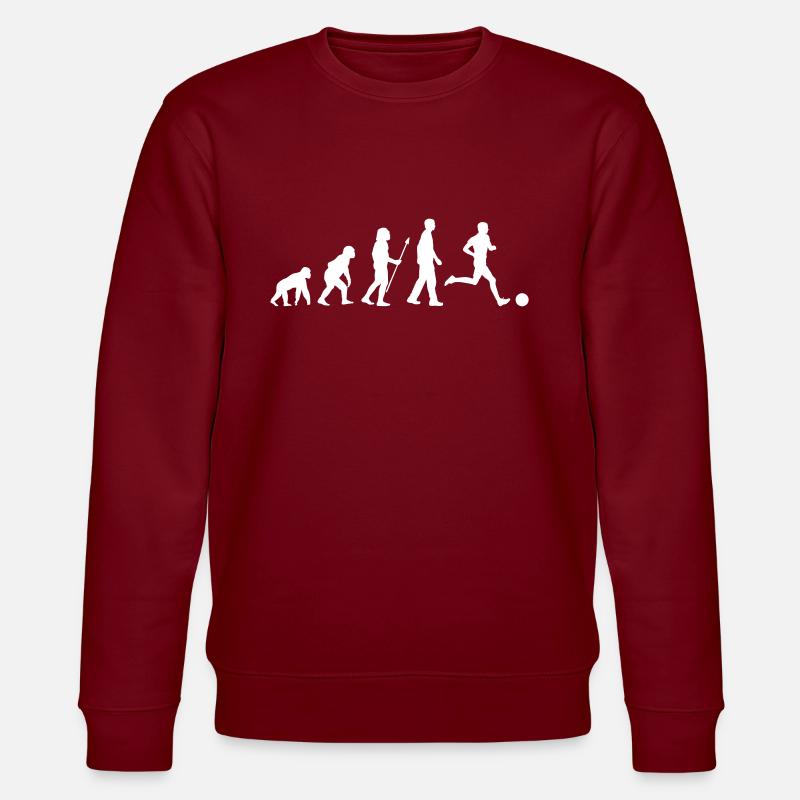 evolution soccer white - Stanley/Stella CHANGER Unisex Organic Sweatshirt - burgundy