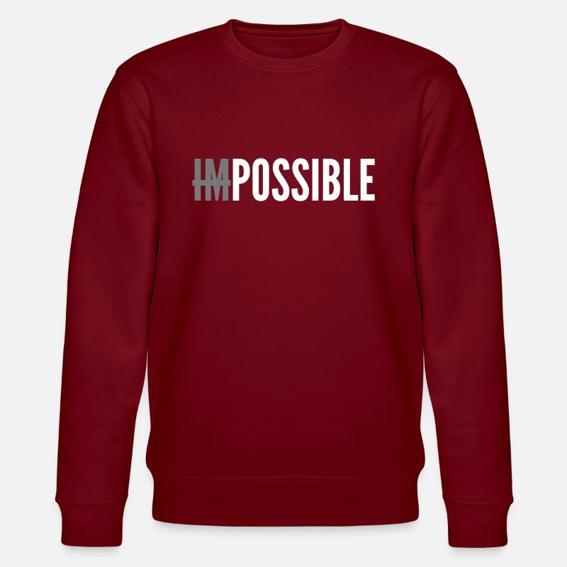 IMPOSSIBLE - POSSIBLE - Stanley/Stella CHANGER Unisex Organic Sweatshirt - burgundy