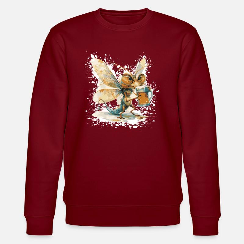 Libelle Bier Lustig - Stanley/Stella Unisex Bio-Sweatshirt CHANGER - Burgunderrot