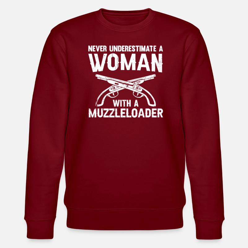 Vorderlader Muzzleloader Muzzle Loading - Stanley/Stella Unisex Bio-Sweatshirt CHANGER  - Burgunderrot