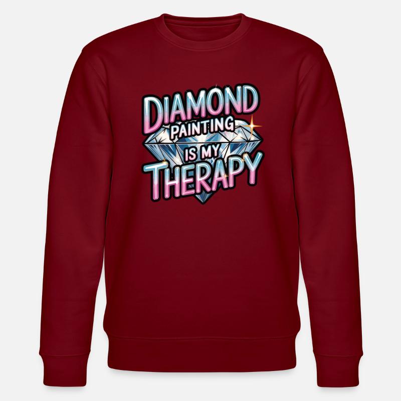 Diamond Painting Diamond Painter - Stanley/Stella Unisex Bio-Sweatshirt CHANGER  - Burgunderrot