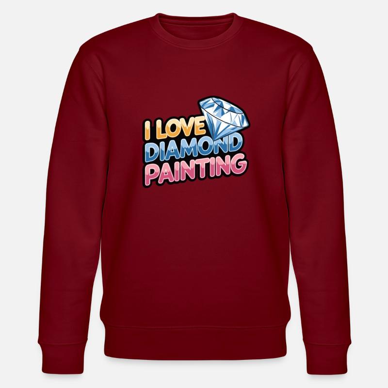 Diamond Painting Diamond Painter - Stanley/Stella CHANGER Unisex Organic Sweatshirt - burgundy