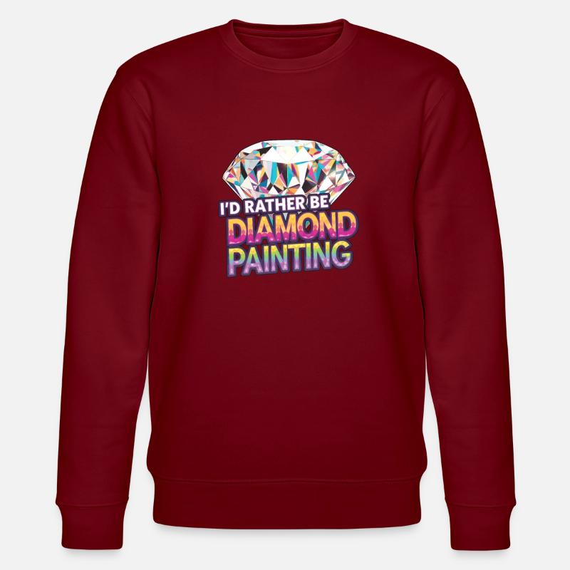 Diamond Painting Diamond Painter - Stanley/Stella Unisex Bio-Sweatshirt CHANGER  - Burgunderrot
