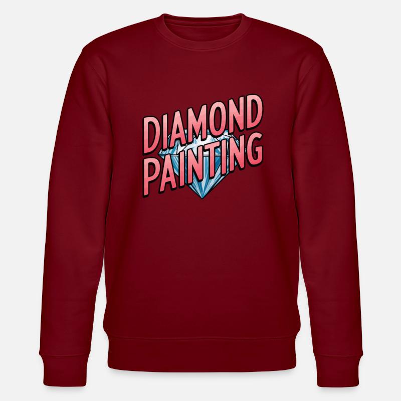 Diamond Painting Diamond Painter - Stanley/Stella Unisex Bio-Sweatshirt CHANGER  - Burgunderrot
