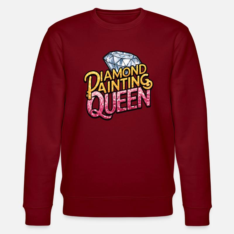 Diamond Painting Diamond Painter - Stanley/Stella Unisex Bio-Sweatshirt CHANGER  - Burgunderrot