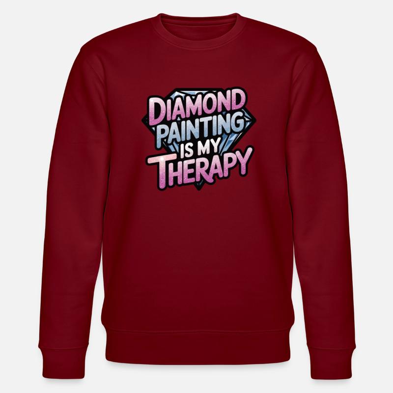 Diamond Painting Diamond Painter - Stanley/Stella Unisex Bio-Sweatshirt CHANGER  - Burgunderrot