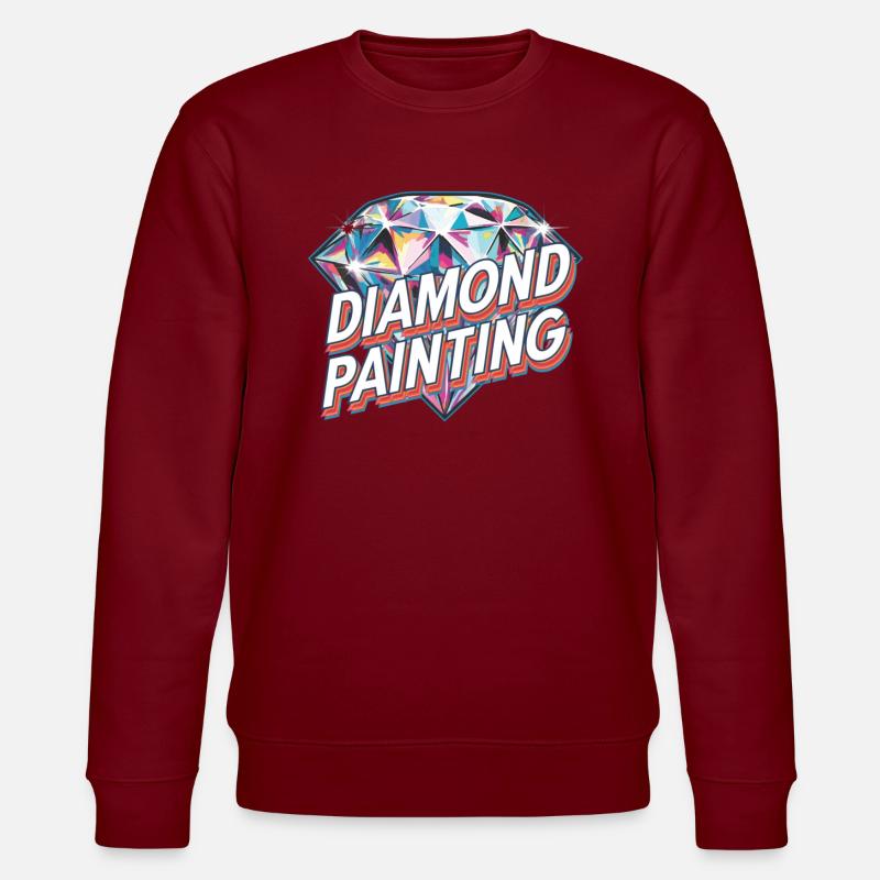 Diamond Painting Diamond Painter - Stanley/Stella CHANGER Unisex Organic Sweatshirt - burgundy
