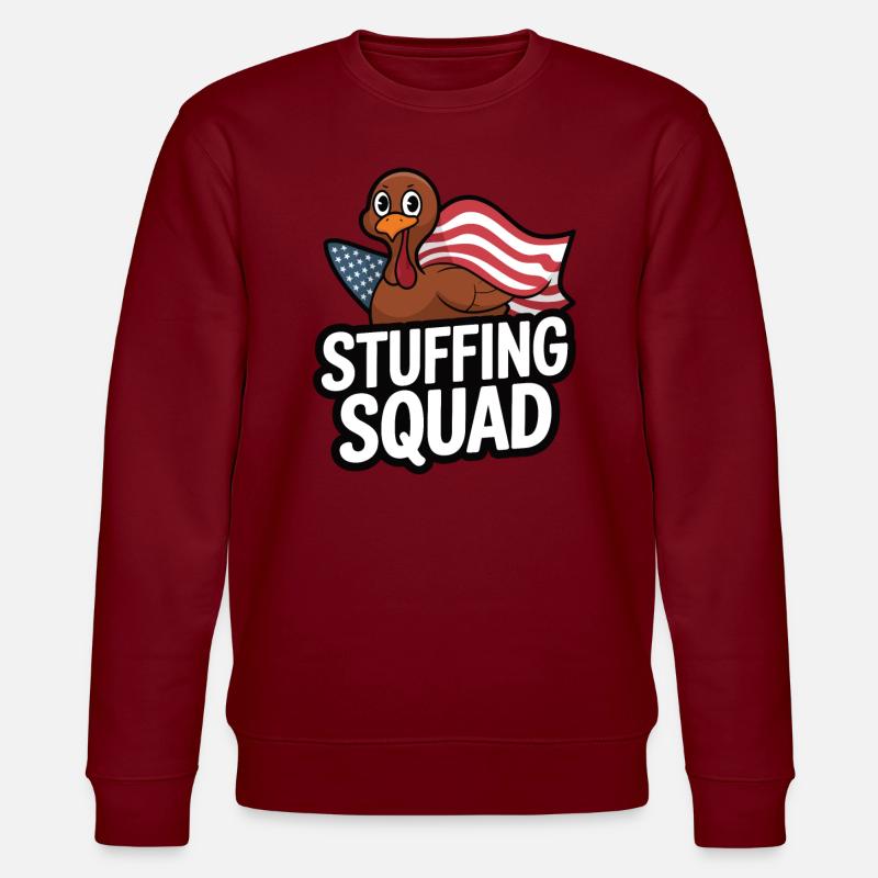 Dinde drôle de Thanksgiving - Sweat bio CHANGER Stanley/Stella Unisexe - bordeaux