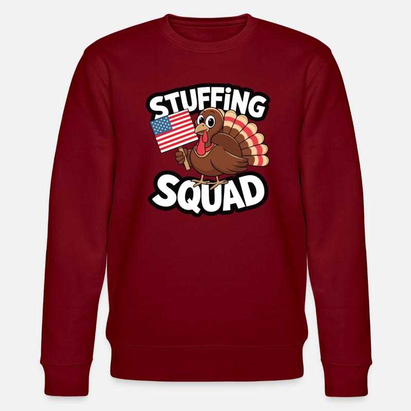 Dinde drôle de Thanksgiving - Sweat bio CHANGER Stanley/Stella Unisexe - bordeaux