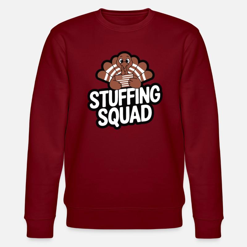 Dinde drôle de Thanksgiving - Sweat bio CHANGER Stanley/Stella Unisexe - bordeaux