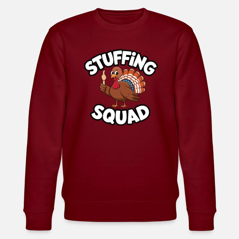 Dinde drôle de Thanksgiving - Sweat bio CHANGER Stanley/Stella Unisexe - bordeaux