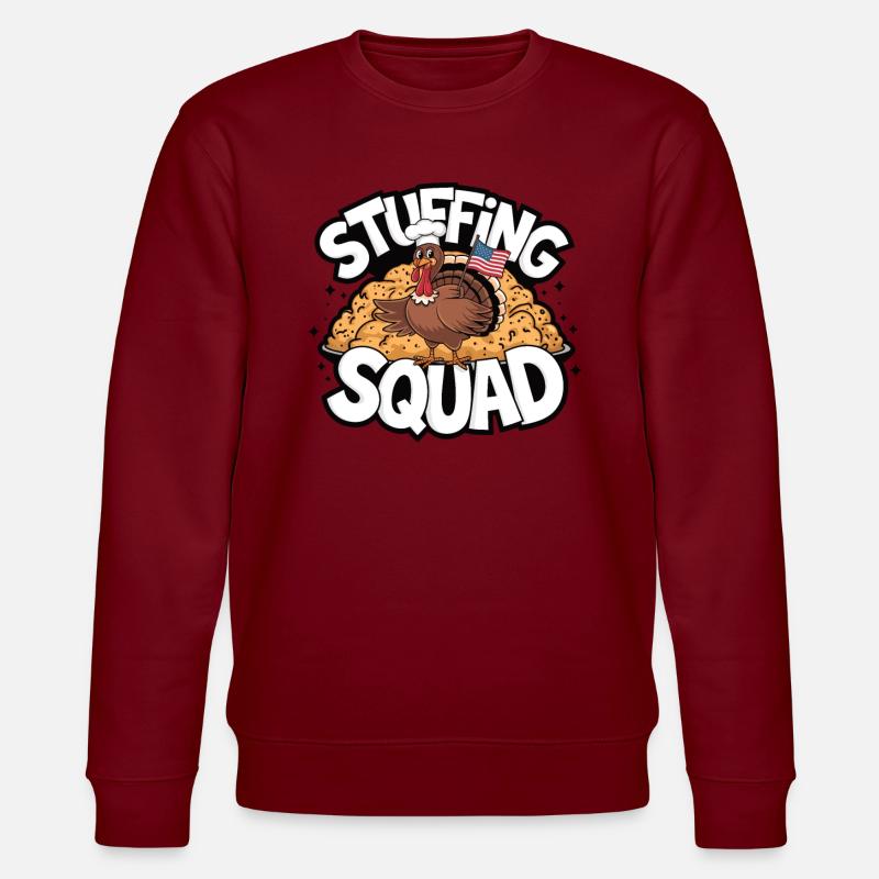 Dinde drôle de Thanksgiving - Sweat bio CHANGER Stanley/Stella Unisexe - bordeaux