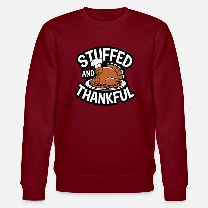 Lustiger Thanksgiving Truthahn - Stanley/Stella Unisex Bio-Sweatshirt CHANGER  - Burgunderrot
