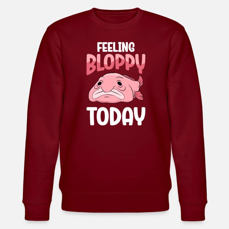 Funny Blobfish Cute Blobfish - Stanley/Stella CHANGER Unisex Organic Sweatshirt - burgundy