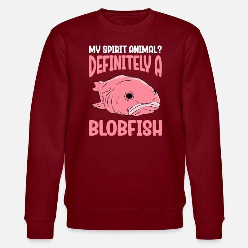 Drôle de poisson Blobfish mignon - Sweat bio CHANGER Stanley/Stella Unisexe - bordeaux