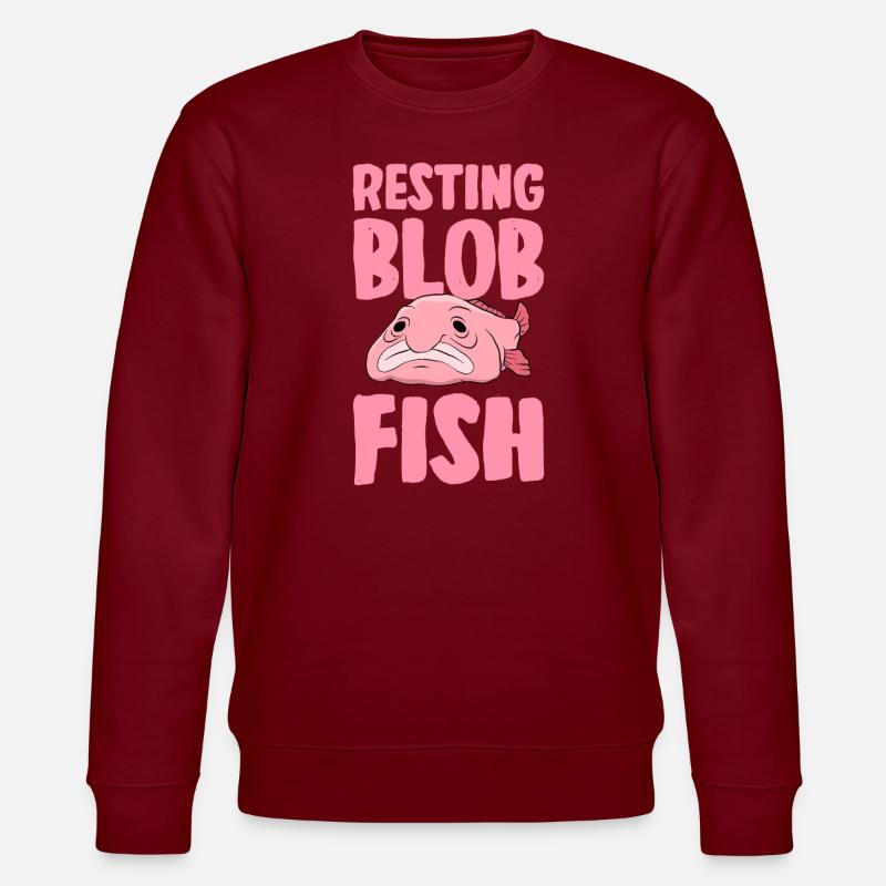 Drôle de poisson Blobfish mignon - Sweat bio CHANGER Stanley/Stella Unisexe - bordeaux