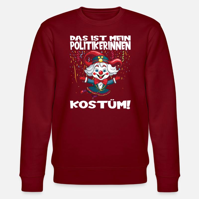 Karneval Kostüm Fasching Fastnacht - Stanley/Stella Unisex Bio-Sweatshirt CHANGER  - Burgunderrot