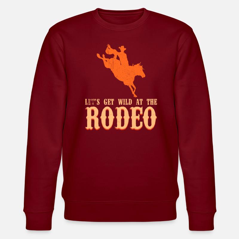 Rodeo Outfit Bullen Reiten - Stanley/Stella Unisex Bio-Sweatshirt CHANGER  - Burgunderrot