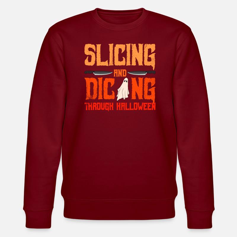 Halloween Metzger Halloween Fleischer - Stanley/Stella Unisex Bio-Sweatshirt CHANGER - Burgunderrot