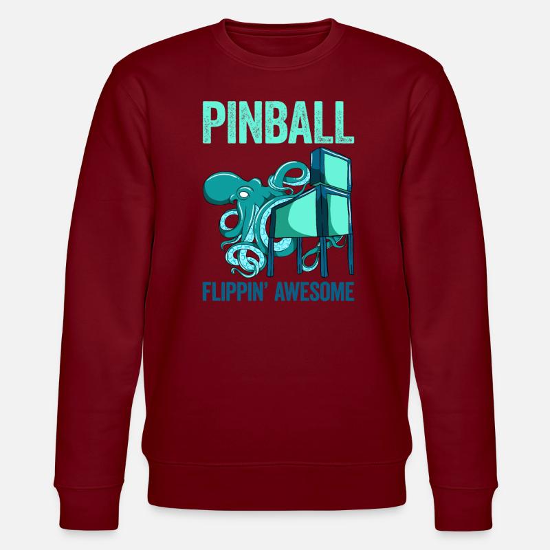 Pinball Machine Flipper Machine - Stanley/Stella CHANGER Unisex Organic Sweatshirt - burgundy