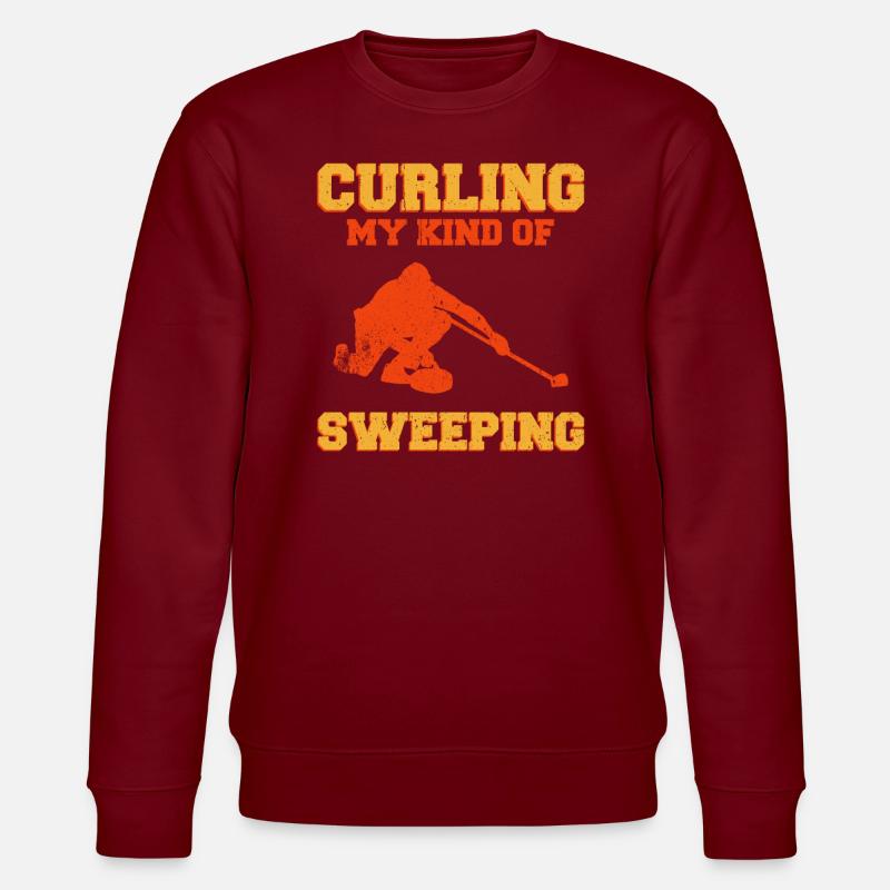 Curling Sport Curling - Stanley/Stella Unisex Bio-Sweatshirt CHANGER  - Burgunderrot