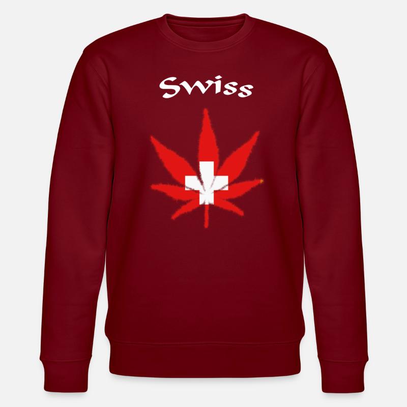 Swiss Schweiz - Stanley/Stella Unisex Bio-Sweatshirt CHANGER - Burgunderrot