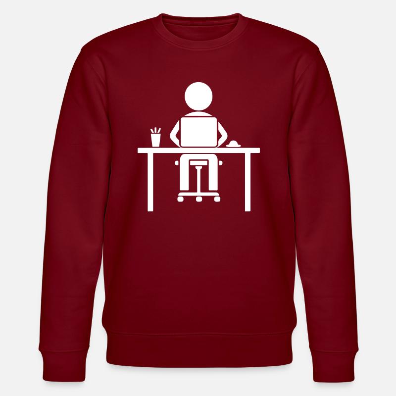 Arbeiter Computer Job - Stanley/Stella Unisex Bio-Sweatshirt CHANGER  - Burgunderrot